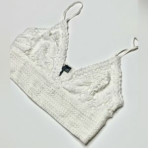 White Crochet Crop Top